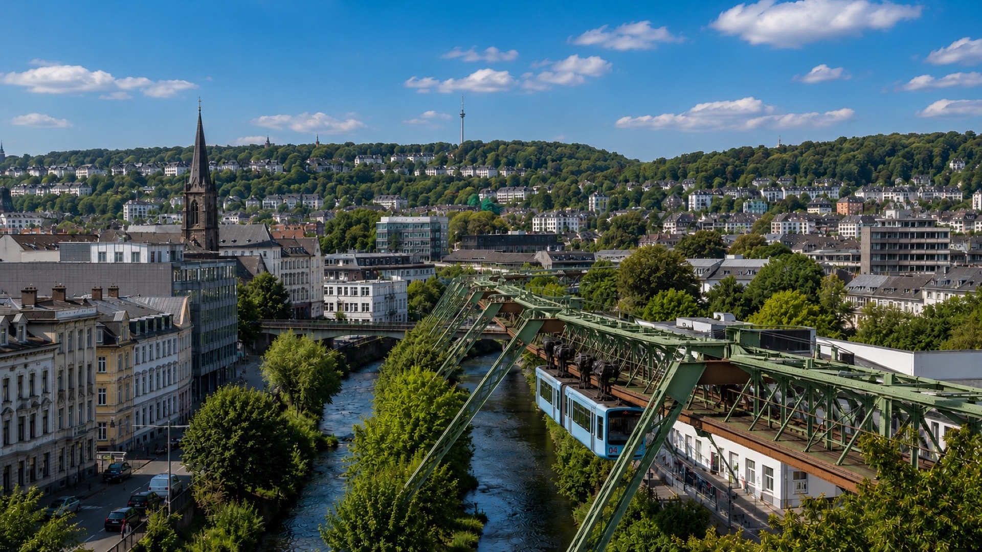 Wuppertal mit Schwebebahn